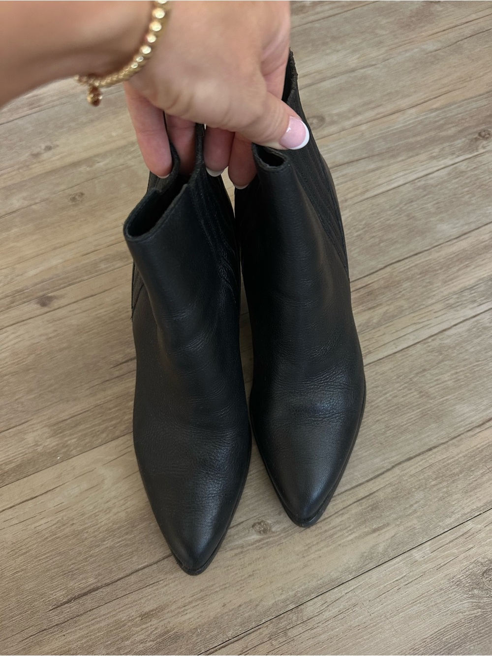 Marc Fisher Black Block Heel Chelsea Ankle Boots - Picture 3 of 4